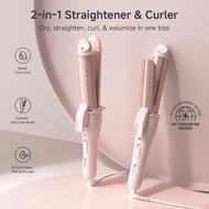 Simplus Curling Iron 30mm Curls 2-in-1 Straightener & Curler Ceramic Panel Vent Holes Wet/Dry Use