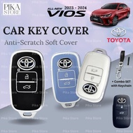 NEW Toyota Vios 2023 Key Cover Toyota Vios Key Cover 2024 Toyota Vios 2023 Accessories Car Case Holder Premium Silver