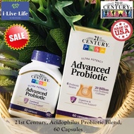 56% Sale!!!EXP:10/2025 โปรไบโอติกส์ Advanced Probiotics Ultra Potency 60 Capsules - 21st Century Pro