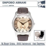 (SG LOCAL) Emporio Armani AR1704 Classic Quartz Leather Strap Men Watch