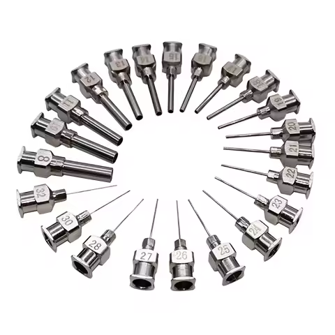 12pcs 1/2 Inch Stainless-Steel Needles Syringe Dispenser Dispensing Glue Tool 8 10 11 12 13 14 15 16