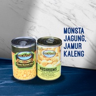 Monsta Can (Mushroom, Corn) Mushrooms Button Golden Sweet Kernel Corn Manis Whole