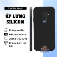 Samsung A6 2018 / A6 Plus / A6+ black flexible silicone case, protects phone camera
