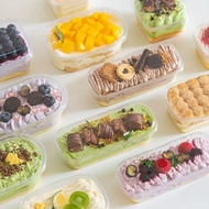 (50pcs) 280ml  Pudding Box / Mousse Box /Long Cake Box Ice Cream Fruit Cheesekut Boxes Mousse Puddin