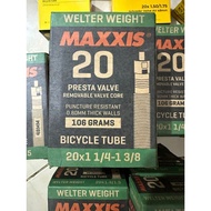 Maxxis Brand Bicycle Inner Tube Size 20 Inch