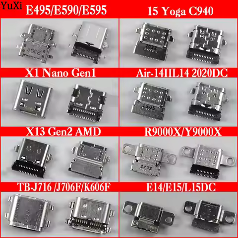 1Pc 24Pin USB Type-C Charging Port For Lenovo ThinkPad R14 E14 E15 Female Socket Power Connector Jac