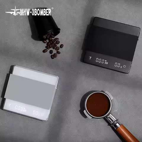 MHW-3BOMBER Digital Kitchen Coffee Scale 2000g/0.1g High Precision Cyclic Rechargeable Electronic Sc