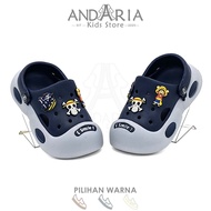 Andaria Kids Store - Children's Slop Sandals Size 24 - 29 Baim Sandal/ with Jibbitz Decoration Casua