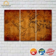 Wooden Poster WORLD MAP/ Wall display/ WORLD MAP/Walldecor/Home wall decoration Woodenen/kado