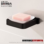 Paint Soap Box Square Sale Black Frosted Cross-Border Straight Glass 304 Rack Dish Stainless Steel D