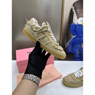 MiuMiu retro casual canvas trainers German distressed sports low-top sneakers 9TK1