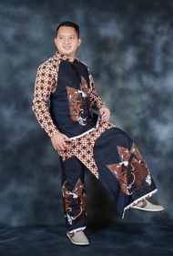 Setelan Baju Koko Dan Celana Sarung / Busana Muslim Modern 2023 - Wayang