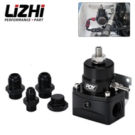 Adjustable Fuel Pressure Regulator without Oil Gauge With AN8 Feed Fitting & AN6 Return Line Fitting