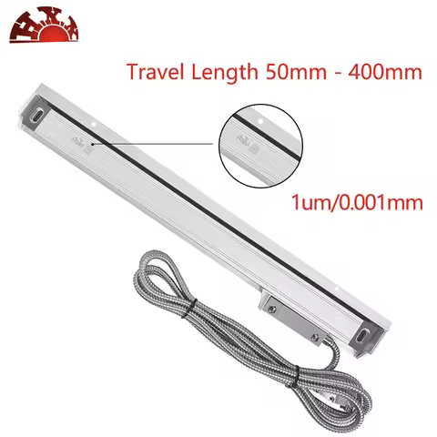 HXX High Precision Slim Linear Scale 1um 5V TTL 50 100 150 200 250 300 350 400mm 20x29mm DRO Small E