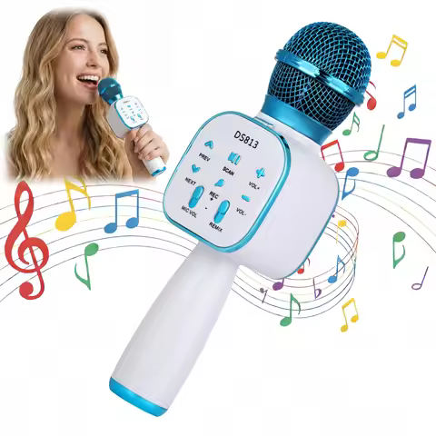 Bluetooth Karaoke Microphone for Kids with Built in Wireless Speaker,Wireless Microphone Karaoke Com
