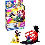 Marvel Stunt Squad Miles Morales vs. Prowler Toy Playset, 1.5-Inch Super Hero Action Figures