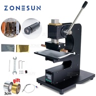 ZONESUN Manual Leather Wood Wallet Hot Foil Stamping Machine Heat Press Machine Presses Tool with In