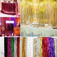 SA Glisel curtain 1m x 2m, 1m x 3m sequin tassel for birthday decoration - laser rain curve party we