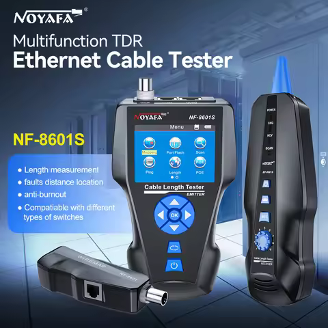 NOYAFA NF-8601S Network Cable Tester Anti-Interference Cable Tracker PING Tester RJ45 RJ11 Measure L