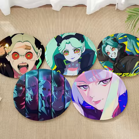 Anime C-Cyberpunk-E-Edgerunner Creative Plush Cushion Home Back Cushion Soft Comfortable 50x50cm Sea