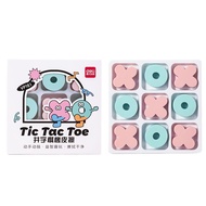 Box of 9 pieces/Deli VP161 eraser in the shape of Tic-Tac-Toe, cute pastel checkered flag