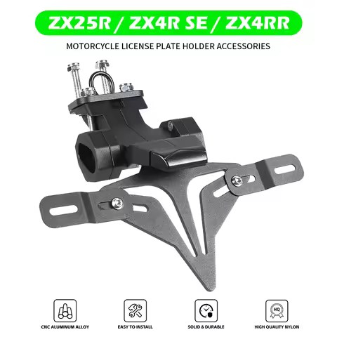 ZX4RR Motorcycle License Plate Holder Fender Eliminator Registration Bracket For KAWASAKI ZX25R ZX4R