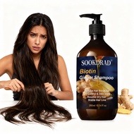 Biotin Ginger Shampoo, Reduces Hair Breakage, 300ml, For Daily Use, Fresh Feel  Syampu Halia Biotin,