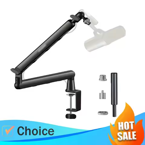 Microphone Arm,AK-55 Desk Low Profile Metal Adjustable Mic Boom Arm Stand,For Blue Yeti,Snowball iCE