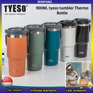 SG STOCK 900ml Tyeso Tumbler With Handle Portable Thermal Flask Stainless Steel Water Bottle Vacuum Thermos Coffee Cup