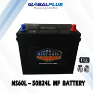 OTOPOWER NS60L 48B24L/ 50B24L / 55B24L  MAINTENANCE FREE BATTERY (With FOC Battery Adapter) for PROT