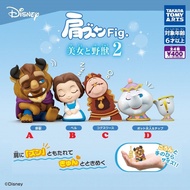 〘全套/散賣〙Takara Tomy Disney 迪士尼 美女與野獸 靠肩 倚肩 睡眠公仔Fig. P.2 第二彈 扭蛋 (全4種) Belle 貝兒 野獸 葛士華時鐘 茶壺太太和阿齊杯子 肩ズンF