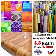 "4.5ft/kaki" 0.4mm Tikar Getah PVC  Buatan Malaysia (PVC Floor Mat Made in Malaysia)