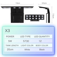 [COD] Ultra-Thin LED Fish Tank Aquarium Clip Light Water Plant Light Highlight LED Fish Tank Light Aquarium LED Lamp