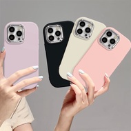 Simple solid color suitable Case For Realme GT3 GT Neo 5 N53 Q3 Q3i Q3S Q3T V13 Casing couple shock resistant luxury soft coated mirror frame Cover