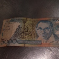 uang kuno brazil 5000