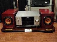 「客製」日本 JVC EX-A3 微型綜合 DVD 擴大機 內建收音機 含底座高端原木喇叭