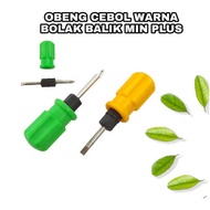Obeng Bolak Balik Cebol Warna Obeng Cebol