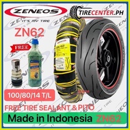 ◶ ✹ ◧ ZENEOS ZN62 MOTORCYCLE TIRE GULONG FREE TIRE SEALANT &PITO TUBELESS 80/80/14 90/80/14 100/80/