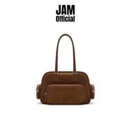 JAM | MUVA - Boxy Suede - กระเป๋าสะพายข้าง หนังกลับ ทรงกล่อง