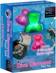 Dive Diamonds – Light Up Pool Toys & Diving Toys | For Girls & Boys, Ages 5+ | Glow in the Dark Kids