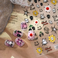 TENSOR Dark Funeral Halloween Manicure Sticker TS-4321 Dark Little Ghost Flower