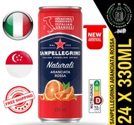 [CARTON] SAN PELLEGRINO Aranciata Rossa Sparkling Mineral Water 330ML X 24 (CAN) - FREE DELIVERY within 3 working days!