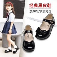 Girls' leather shoes, black children's genuine leather lining, performance shoes, spring and autumn new styles, children's princess shoes, elementary school single shoes