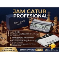 YS-9901 Jam Catur Profesional Digital Chess Clock Timer Delay Increment Count-Up Game Clock (Catur, 