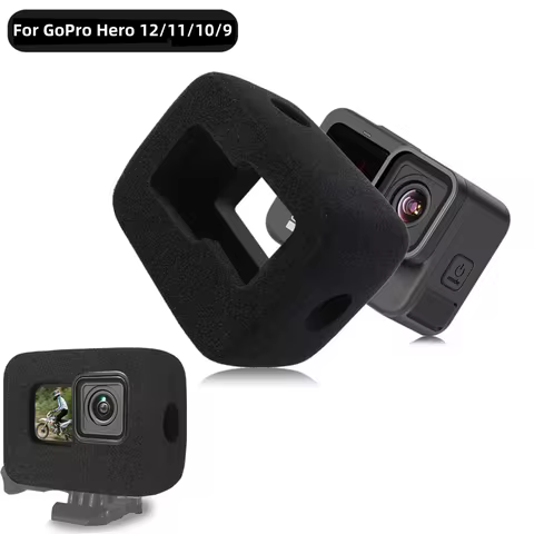 Windshield Wind Noise Reduction Sponge Foam Case For GoPro HERO 12 10 9 Cover Housing For Gopro Hero