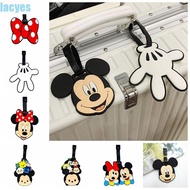LACYES Cartoon Luggage Tag, Boarding Pass PVC Airplane Suitcase Tag, Portable Mickey Information Car