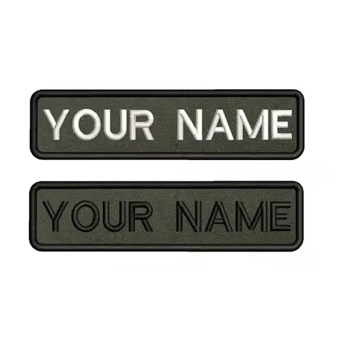 10X2.5cm Army Green background Embroidery Custom Name Text Patch Stripes badge Iron On Or Backing Pa
