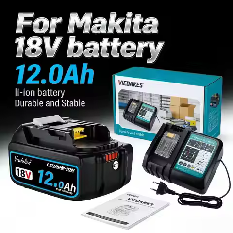 Genuine for Makita 18V Battery Rechargeable Power Tool Battery, Replaceable 8Ah/10Ah/12Ah Battery Li
