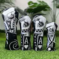 Golf Club Cover Playing Cards JQK Driver Set North America Club Ball Head Waterproof Protective Cap 