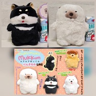 日版 Amufun 狗仔 黑柴 毛茸茸球鏈吊飾公仔 毛公仔 掛飾 掛件 鎖匙扣 珠鏈 Ball Chain Amuse 柴犬 Shiba 動物 景品